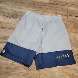 Jordan Jumpman Swim Trunks Mens Small Nylon Blue Poolside‎ Elastic Waist